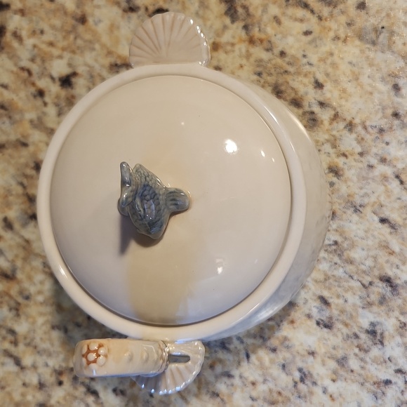 Coastal Seashell Covered Dish With Spreader - Picture 5 of 10